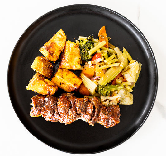 Grilled Steak with Roasted Potatoes